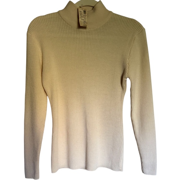 NWT Vintage The Limited  Wool Ribbed Knit Mock Neck Sweater Size Small Deadstock - Picture 1 of 12
